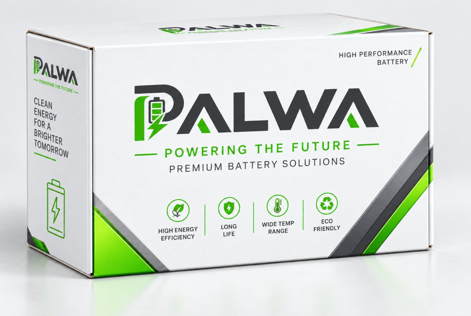 White wide packaging